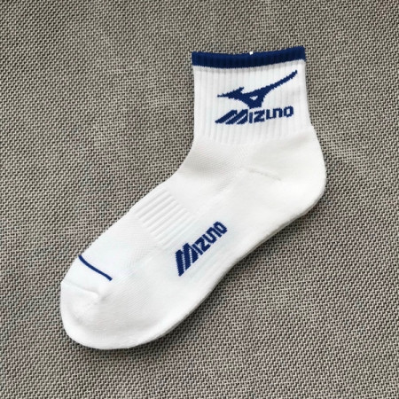 VỚ MIZUNO TRẮNG LOGO XANH DƯƠNG